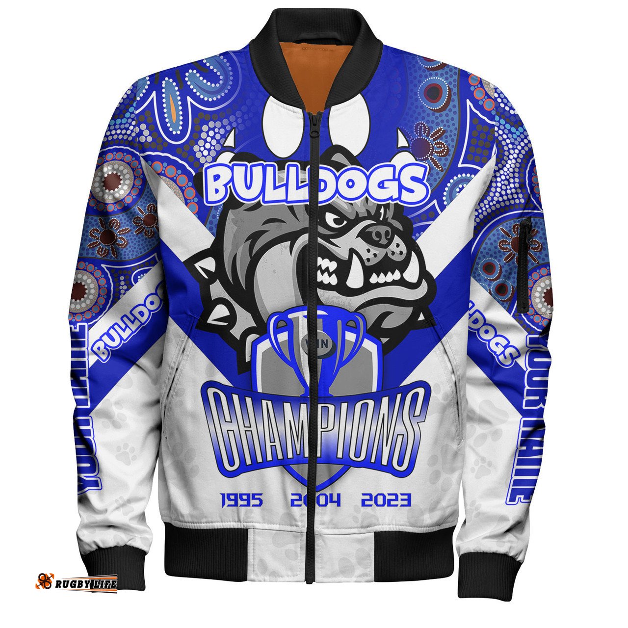 Canterbury-Bankstown Bulldogs Bomber Jacket - Custom Talent Win Games But Teamwork And Intelligence Win Championships With Aboriginal Style