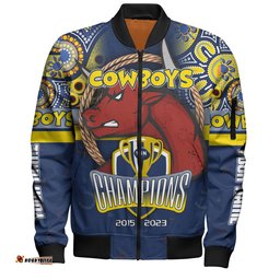 North Queensland Cowboys Bomber Jacket - Custom Talent Win Games But Teamwork And Intelligence Win Championships With Aboriginal Style