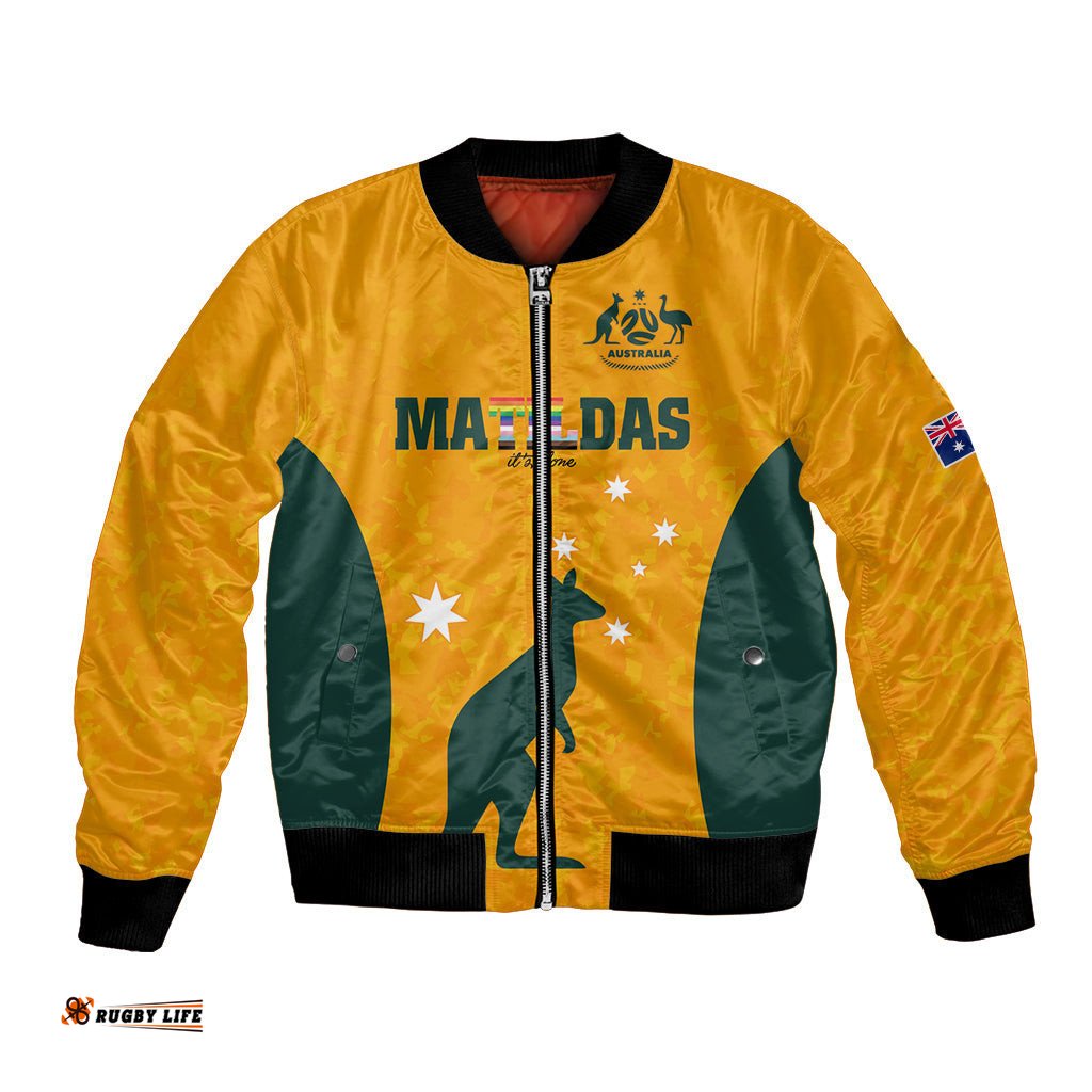 Custom Australia Matildas Pride With Kangaroo Bomber Jacket