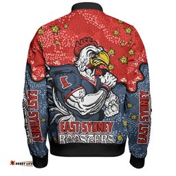 Sydney Roosters Custom Bomber Jacket - Team With Dot And Star Patterns For Tough Fan Bomber Jacket