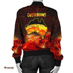 Aboriginal Personalised Women's Bomber Jacket - Anangu Custodians