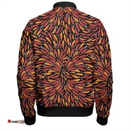Australia Aboriginal Bomber Jacket - Aboriginal Bush Leaves Seamless Texture Bomber Jacket