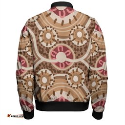 Australia Aboriginal Bomber Jacket - Aboriginal Dot Art Style Painting Inspired Bomber Jacket