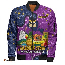 Melbourne Storm Custom Bomber Jacket - Australian Big Things Bomber Jacket