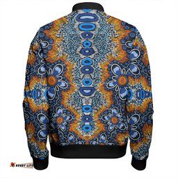 Australia Aboriginal Bomber Jacket - Aboriginal Flowers Art Bomber Jacket