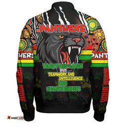 Penrith Panthers Bomber Jacket - Custom Talent Win Games But Teamwork And Intelligence Win Championships With Aboriginal Style