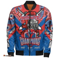 Newcastle Knights Sport Bomber Jacket - Custom Talent Win Games But Teamwork And Intelligence Win Championships With Aboriginal Style