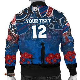 Custom Personalised Knights Men's Bomber Jacket Newcastle Anzac Day Aboriginal