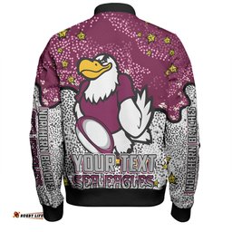 Manly Warringah Sea Eagles Bomber Jacket - Team With Dot And Star Patterns For Tough Fan Bomber Jacket