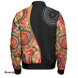 Australia Aboriginal Custom Bomber Jacket - Aboriginal Art Style Abstract Bomber Jacket