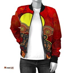 Aboriginal Women's Bomber Jacket - Australian Indigenous Koala