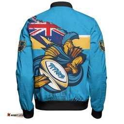 Gold Coast Titans Bomber Jacket Custom For Die Hard Fan Australia Flag Scratch Style