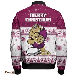 Queensland Cane Toads Christmas Custom Bomber Jacket - Special Ugly Christmas Bomber Jacket