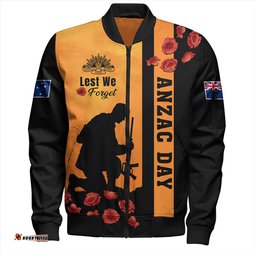 Australia Bomber Jacket Lest We Forget Sunset Simple Style