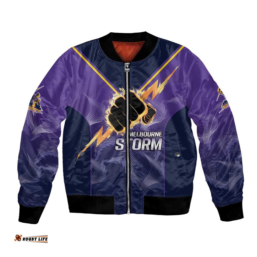 NRL Storm Custom Bomber Jacket Minimalism Style