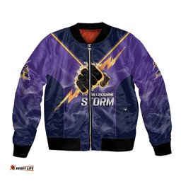 NRL Storm Custom Bomber Jacket Minimalism Style