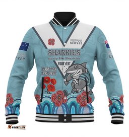 Australia Sutherland and Cronulla Anzac Custom Baseball Jacket - Up Up The Heroes Jacket