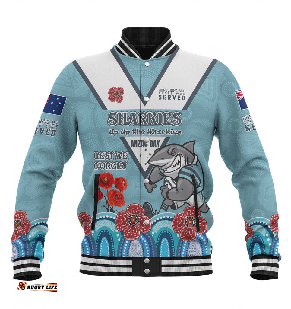 Australia Sutherland and Cronulla Anzac Custom Baseball Jacket - Up Up The Heroes Jacket