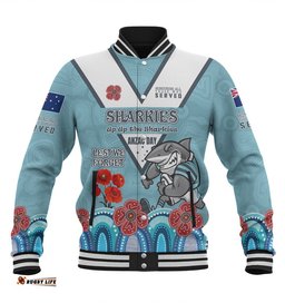 Australia Sutherland and Cronulla Anzac Custom Baseball Jacket - Up Up The Heroes Jacket