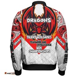 St. George Illawarra Dragons Bomber Jacket - Custom Talent Win Games But Teamwork And Intelligence Win Championships With Aboriginal Style