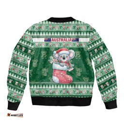 Aussie Koala Bomber Jacket Merry Christmas