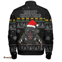 Penrith Panthers Christmas Custom Bomber Jacket - Special Ugly Christmas Bomber Jacket