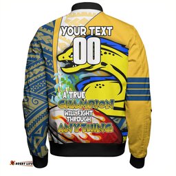 Parramatta Eels Grand Final Bomber Jacket - A True Champion Will Fight Through Anything With Polynesian Patterns