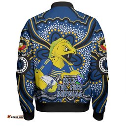 Parramatta Eels Bomber Jacket Aboriginal Inspired Naidoc Week Custom For Die Hard Fan Supporters
