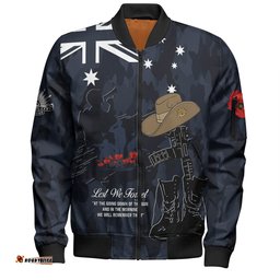 Australia Anzac Day Bomber Jacket - Anzac Day The Australian Army Bomber Jacket