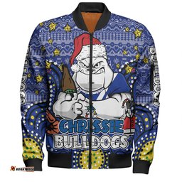 Canterbury-Bankstown Bulldogs Christmas Custom Bomber Jacket - Christmas Knit Patterns Vintage Jersey Ugly Bomber Jacket
