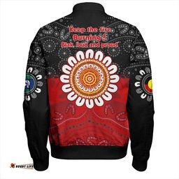 Australia Bomber Jacket Aboriginal Inspired Naidoc Half Concept