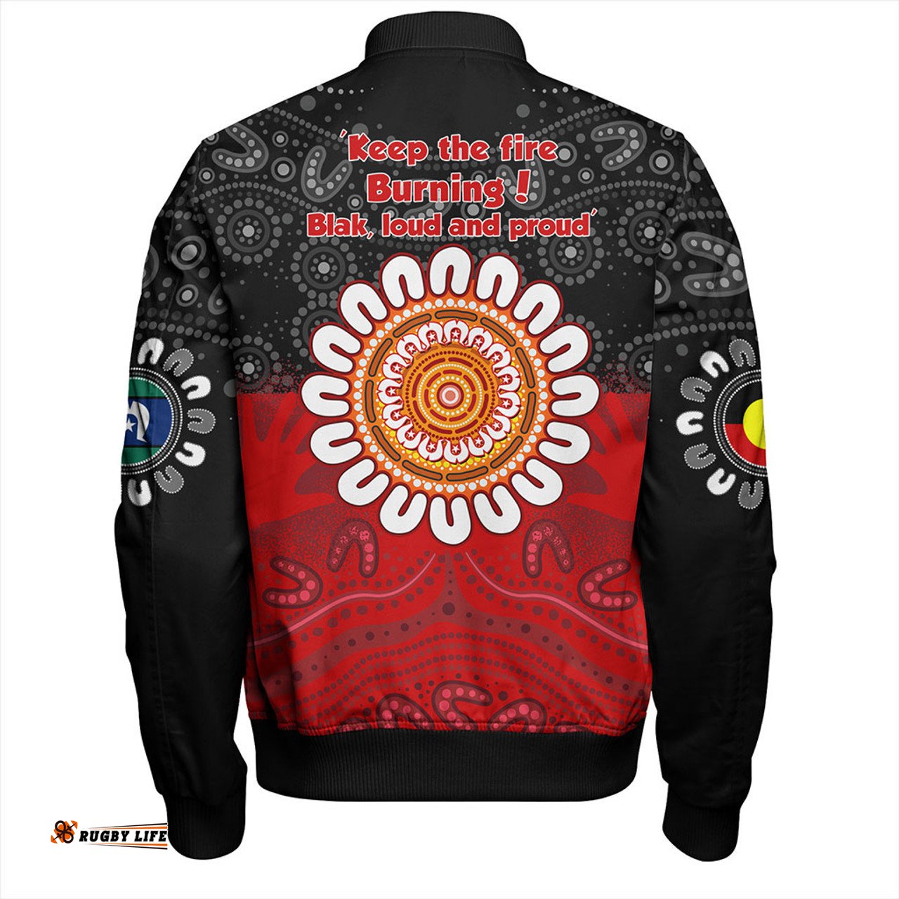 Australia Bomber Jacket Aboriginal Inspired Naidoc Half Concept
