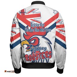 Sydney Roosters Bomber Jacket - Happy Australia Day We Are One And Free V2