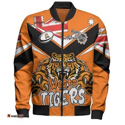 Wests Tigers Bomber Jacket - Happy Australia Day We Are One And Free V2