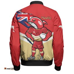 Redcliffe Dolphins Bomber Jacket Custom For Die Hard Fan Australia Flag Scratch Style