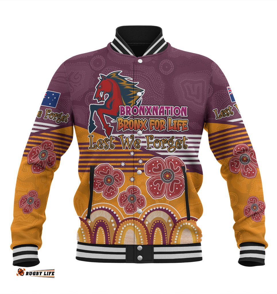 Australia Brisbane City Anzac Custom Baseball Jacket - Anzac Day Bronxnation for Life Jacket
