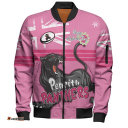 Penrith Panthers Bomber Jacket - Happy Australia Day We Are One And Free V2