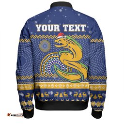 Parramatta Eels Christmas Custom Bomber Jacket - Ugly Xmas And Aboriginal Patterns For Die Hard Fan Bomber Jacket
