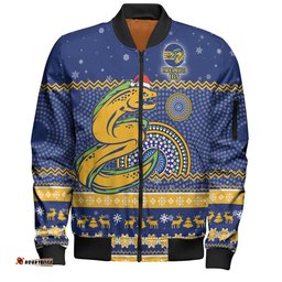 Parramatta Eels Christmas Custom Bomber Jacket - Ugly Xmas And Aboriginal Patterns For Die Hard Fan Bomber Jacket