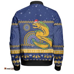 Parramatta Eels Christmas Custom Bomber Jacket - Ugly Xmas And Aboriginal Patterns For Die Hard Fan Bomber Jacket