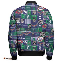 New Zealand Warriors Sport Bomber Jacket - Team Of Us Die Hard Fan Supporters Comic Style