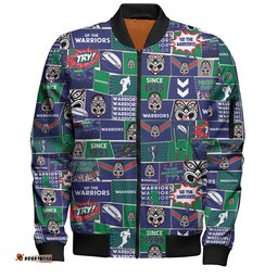New Zealand Warriors Sport Bomber Jacket - Team Of Us Die Hard Fan Supporters Comic Style
