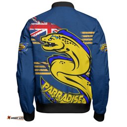 Parramatta Eels Bomber Jacket Custom For Die Hard Fan Australia Flag Scratch Style