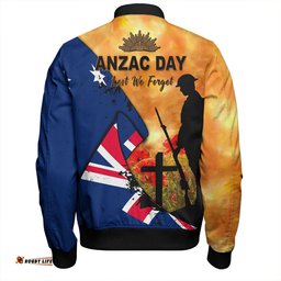 Australia Anzac Day Bomber Jacket - Anzac Day Flag Lest We Forget Bomber Jacket