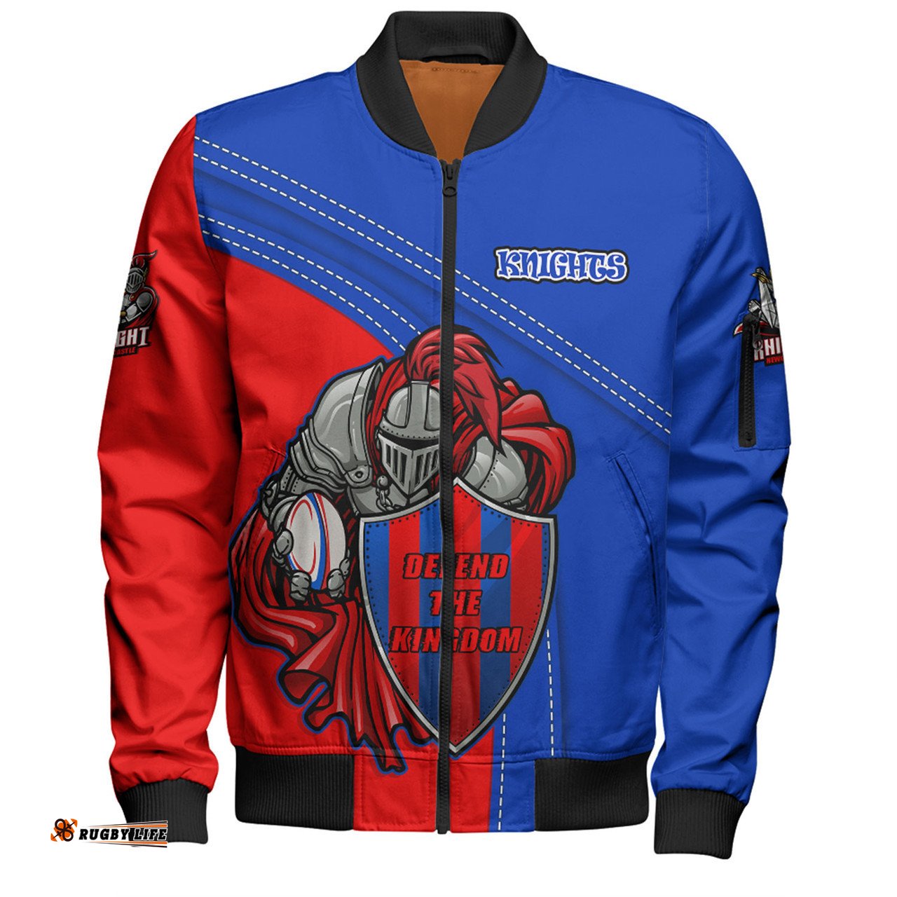 Newcastle Knights Bomber Jacket Custom Team Of Us Die Hard Fan Supporters
