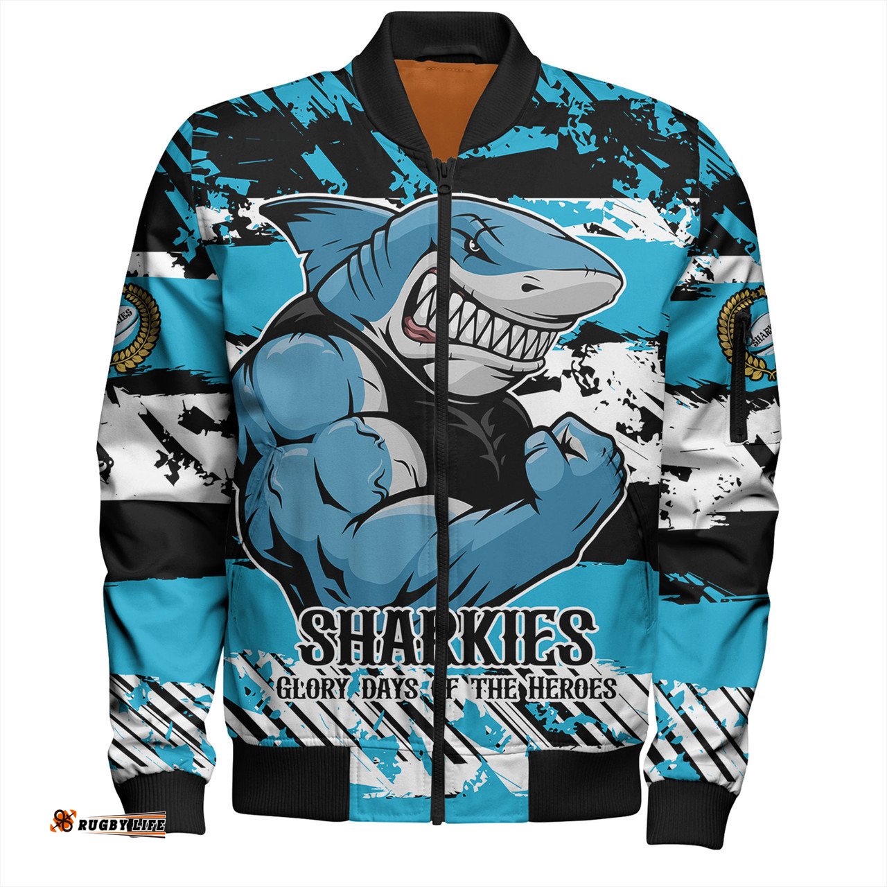 Cronulla-Sutherland Sharks Bomber Jacket - Theme Song Inspired