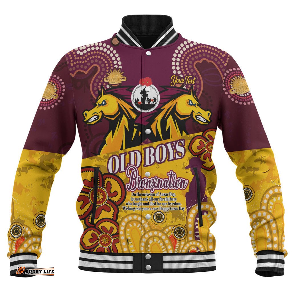 Australia Brisbane Anzac Day Custom Baseball Jacket - Old Boys Bronxnation Jacket