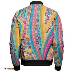 Australia Aboriginal Bomber Jacket - Aboriginal Colourful Dots Inspired Bomber Jacket