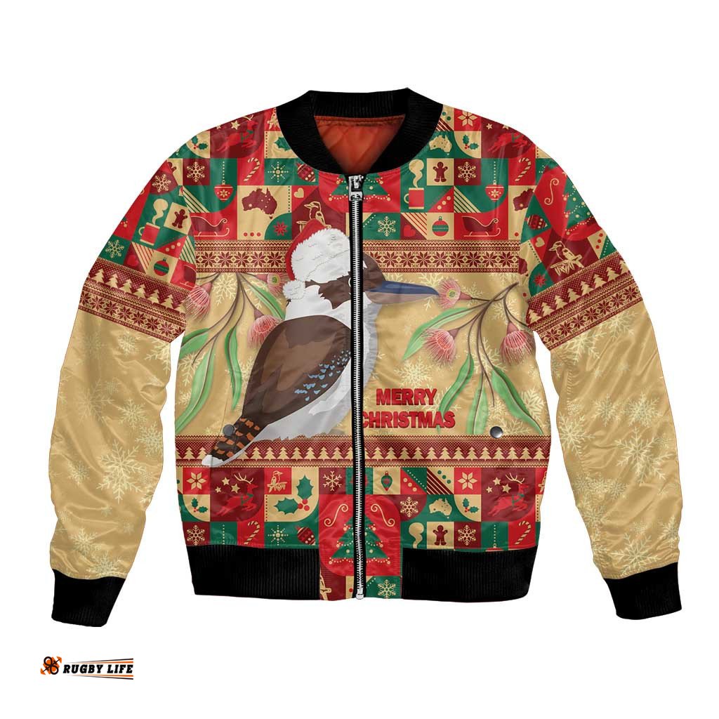 Australia Christmas Bomber Jacket Kookaburra Santa With Gumtree