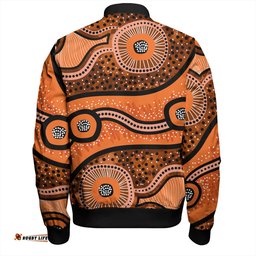 Australia Aboriginal Bomber Jacket - Australian Aboriginal Background
  Bomber Jacket